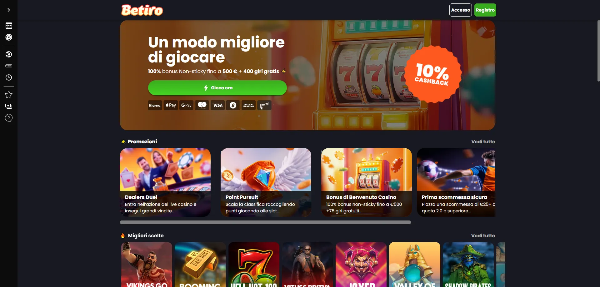 Metodi di pagamento sicuri su Betiro Casino — depositi e prelievi