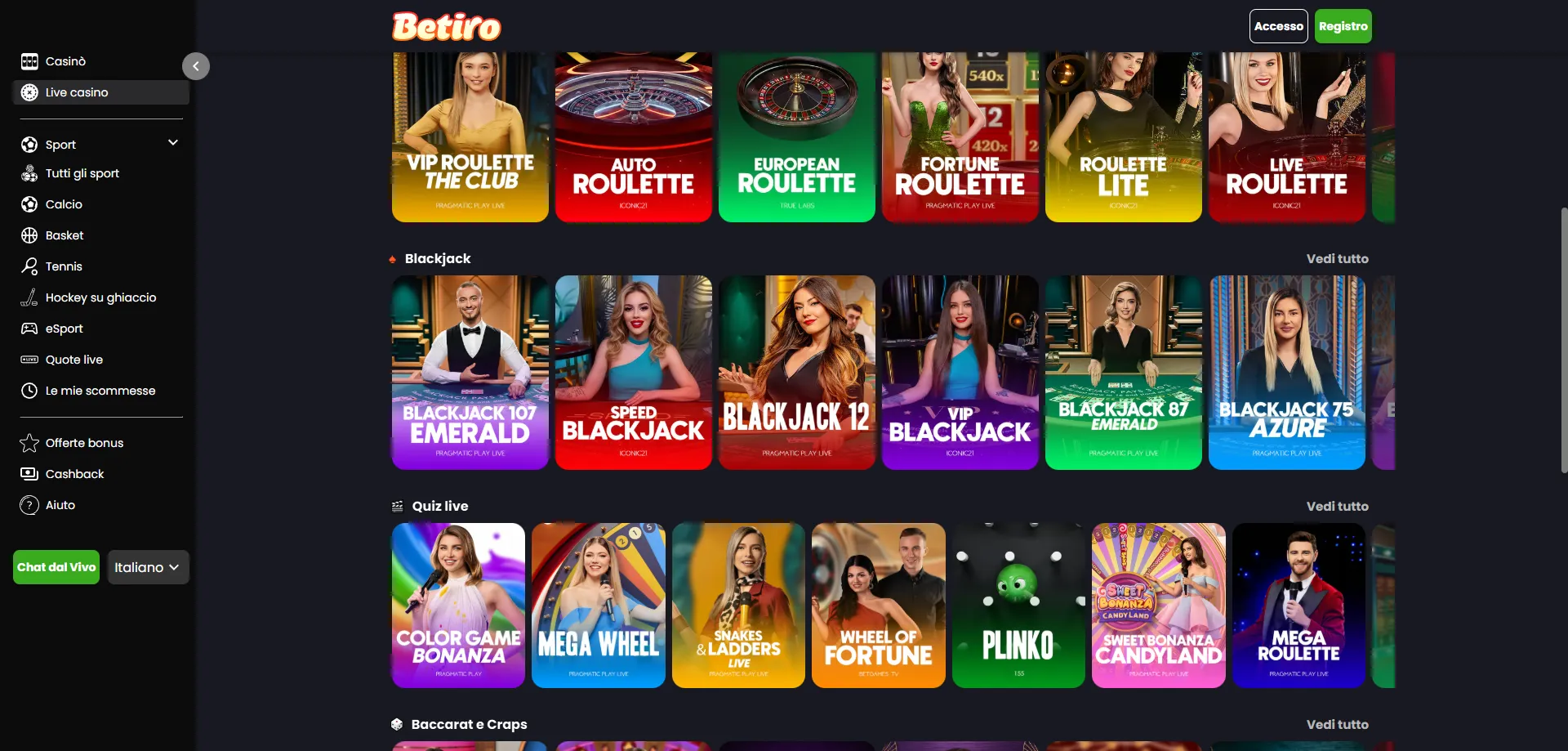 Betiro Casino su mobile — slot e giochi ottimizzati per smartphone