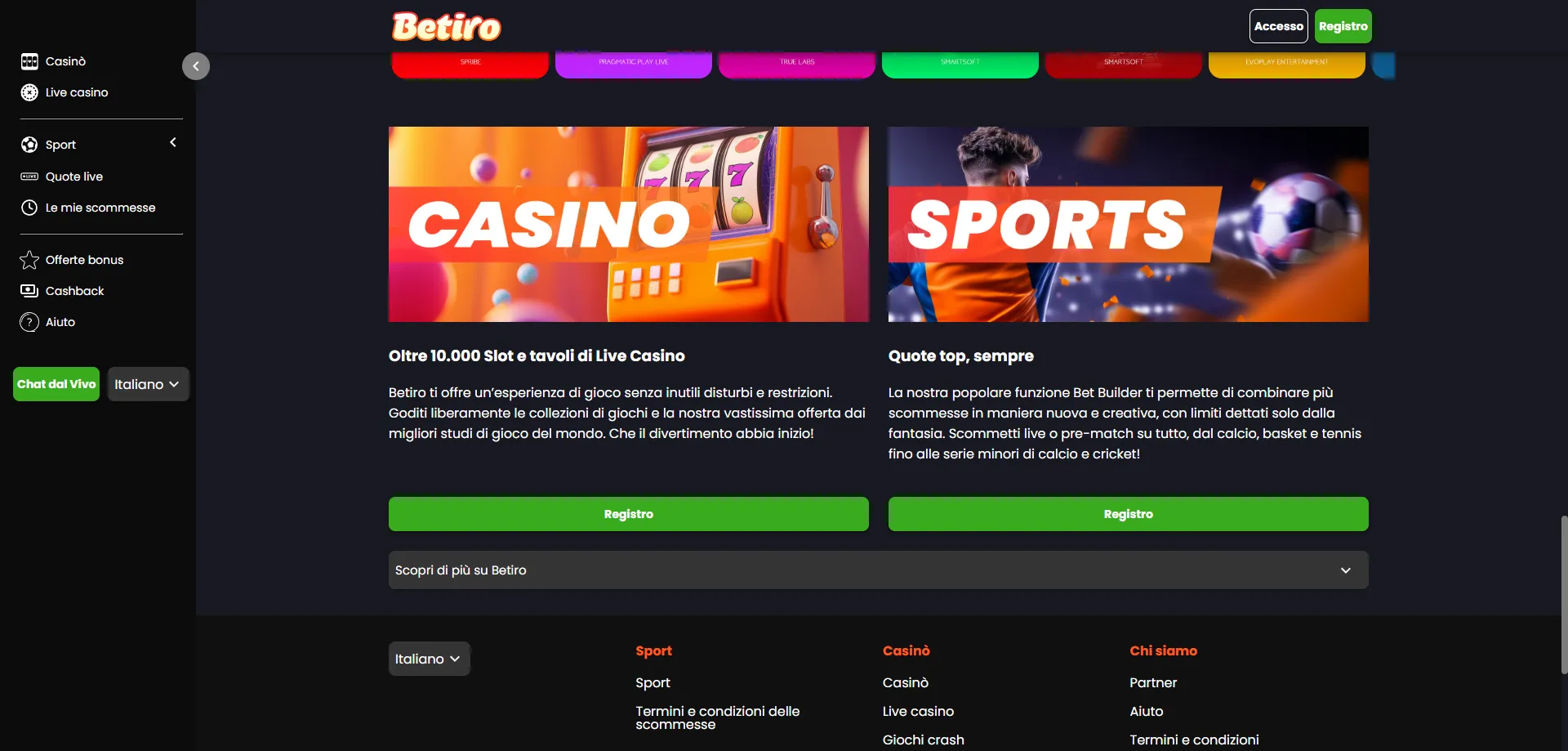Betiro Casino su mobile — accesso e gioco da smartphone