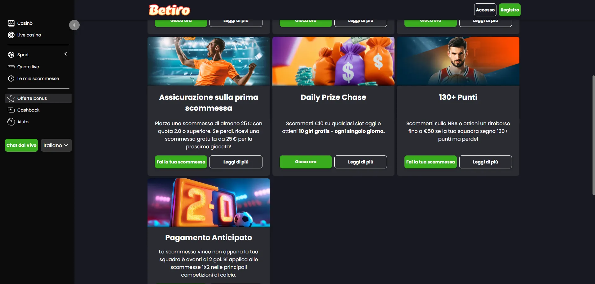 Betiro Casino bonus code — come attivare il codice promozionale